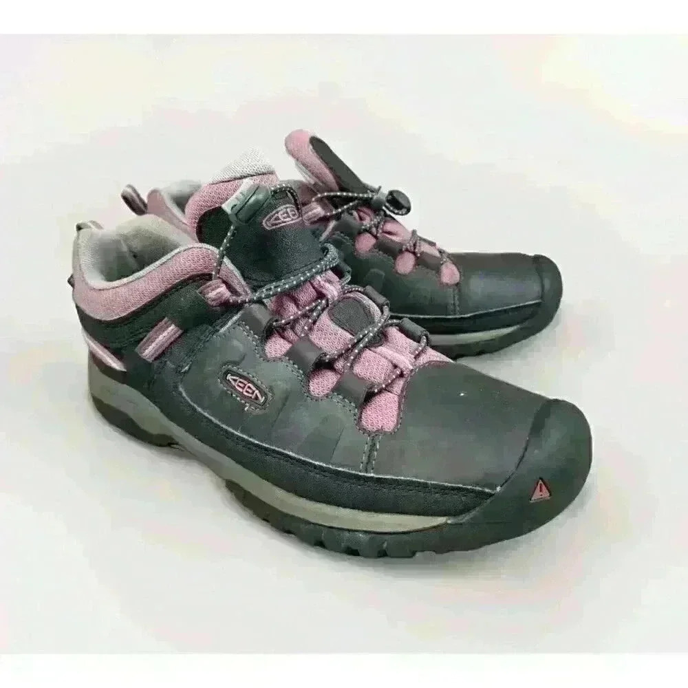 Keen Youth Targhee Low Waterproof Hiking Shoes Big Kids 7 Black Purple‎